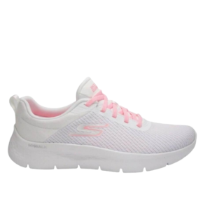 Skechers Blanco-Rosa Mujer